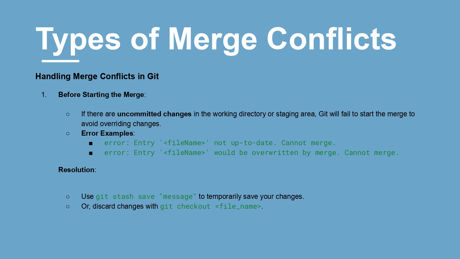 Merge conflicts
