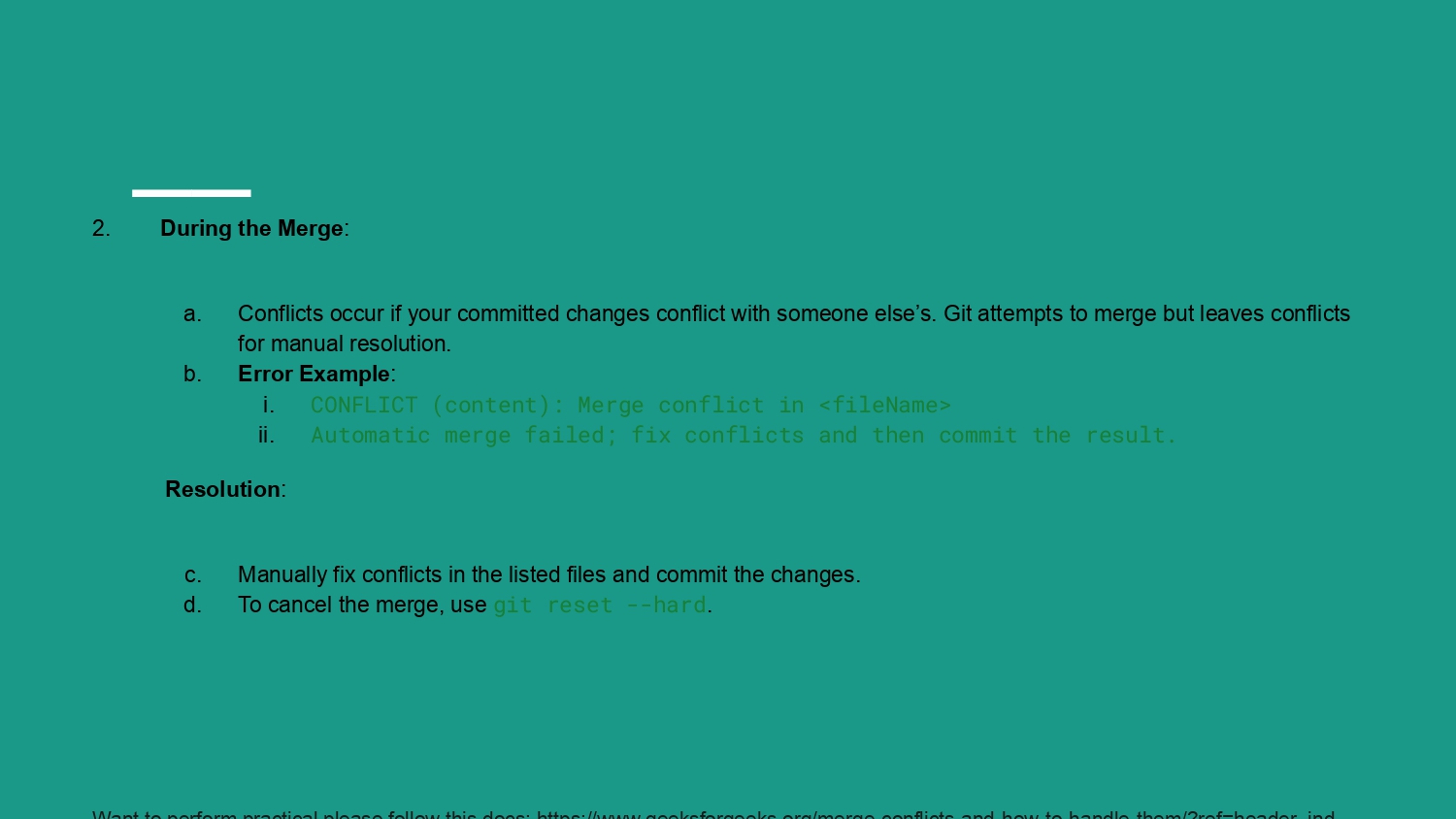Merge conflicts